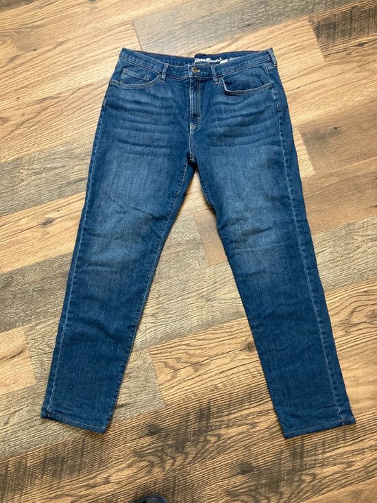 Eddie Bauer Denim - Eddie Bauer Boyfriend Jeans Womens 12 (actual 37x31) Blue Denim